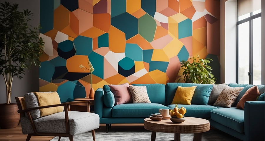 Patterns and Feature Walls in the living room